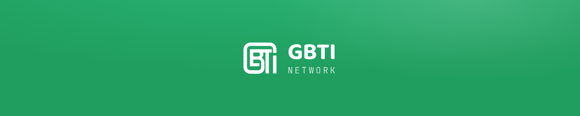 GBTI Reddit cover, brand green, centered lockup