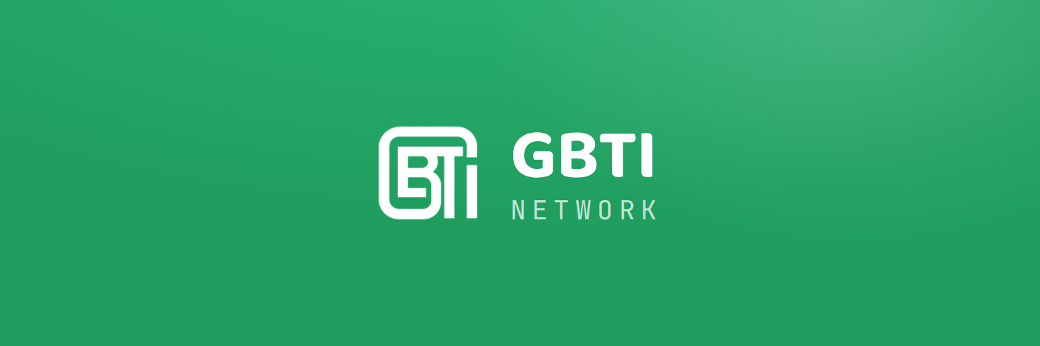 GBTI X cover, brand green, centered lockup